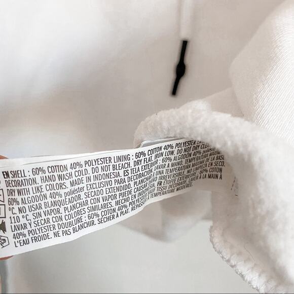 Forever 21 Reflective Sleeve Cropped Hoodie Size Medium - Picture 11 of 13